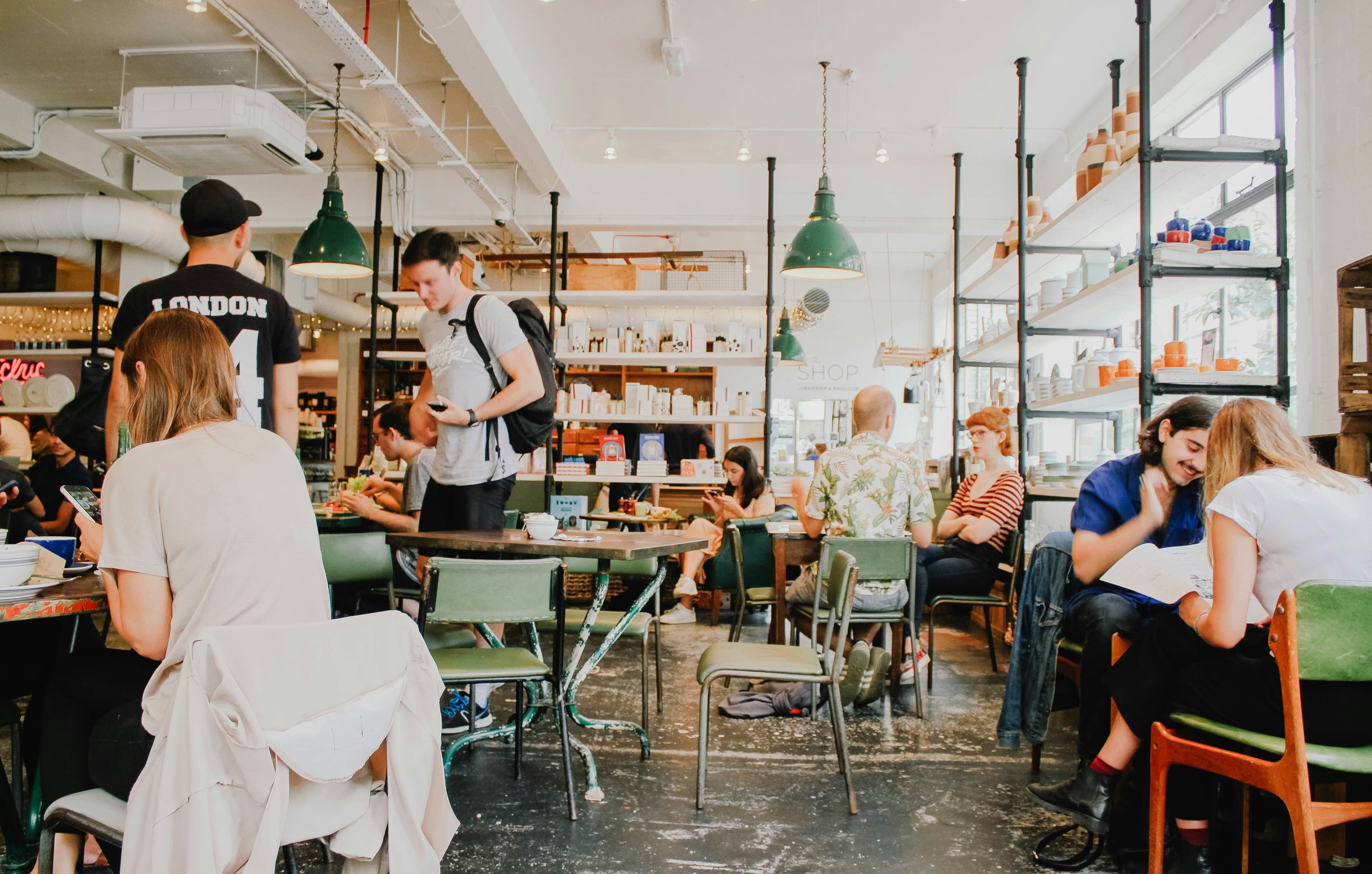 Busy coffee shop